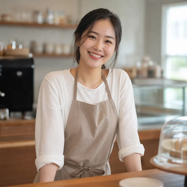 카페에서 일하는 20대 여성 사장님